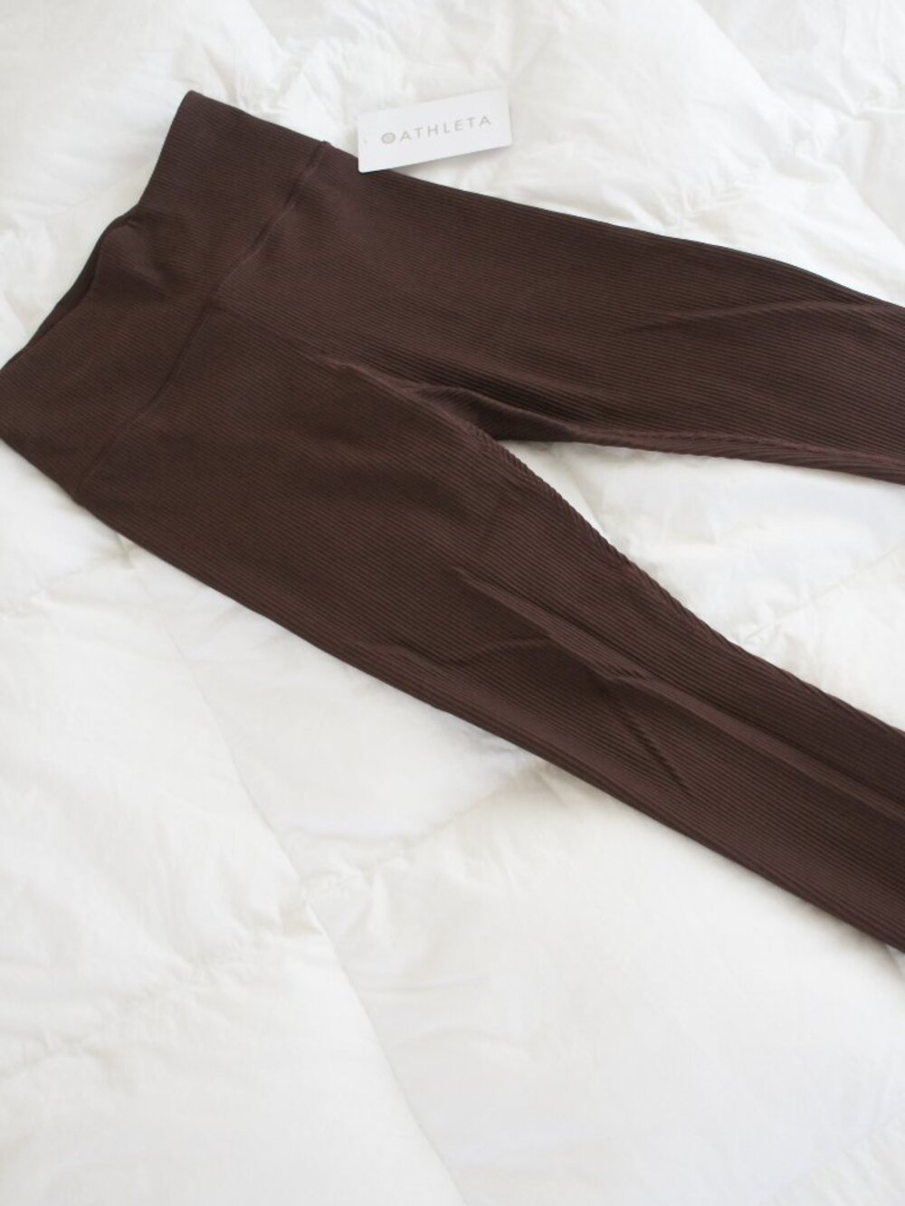 Athleta Elation Rib Tight Legging Size Small In Color Brown NWT - Picture 8 of 12